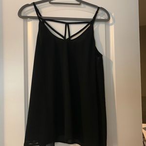 Strappy black top